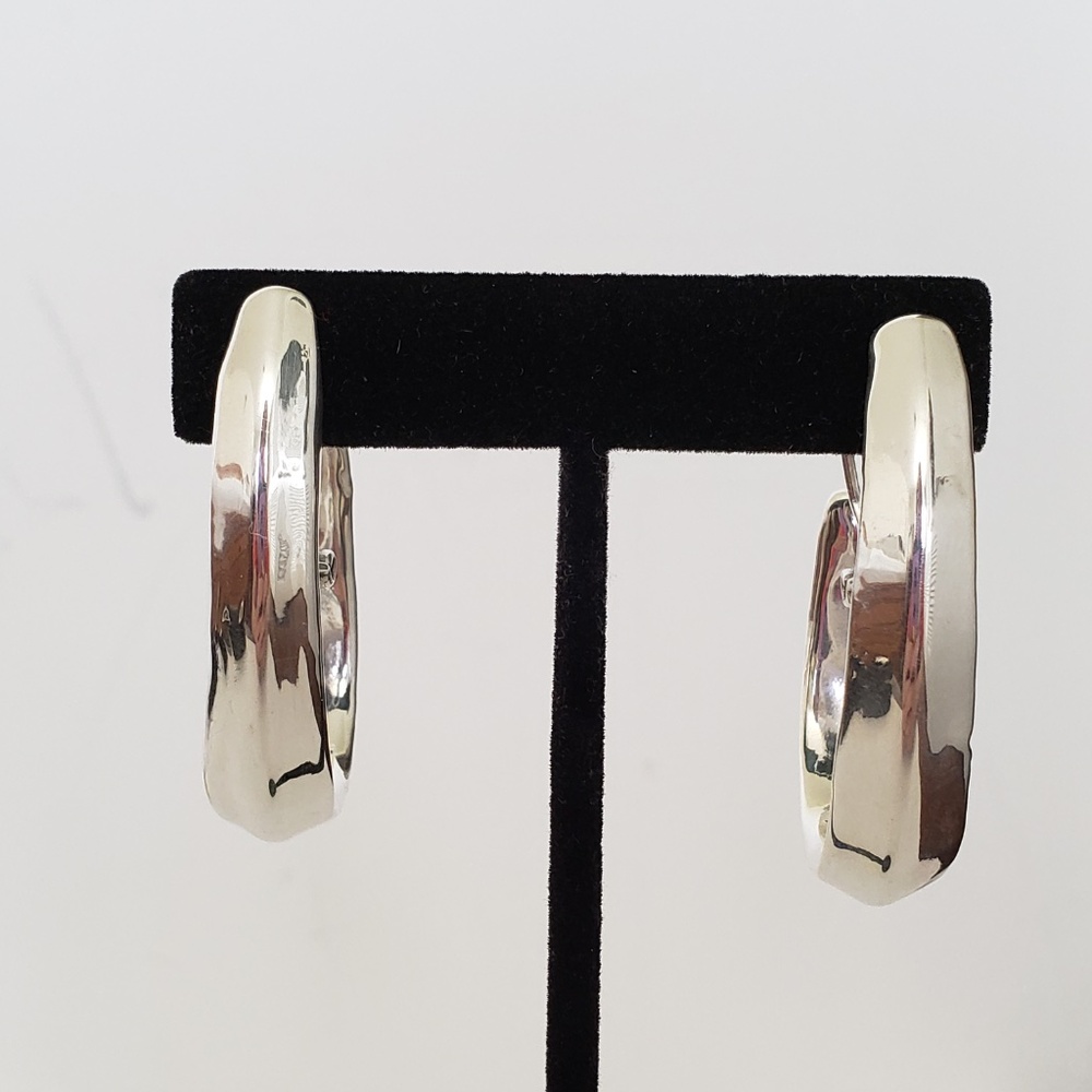 E&L Israel Sterling Silver Electroform Drop Earrings - Picture 2 of 8